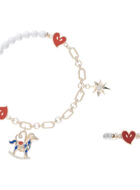 LAZYSURI懒苏芮 星运福马系列 二合一磁吸小马手链/戒指女款马年