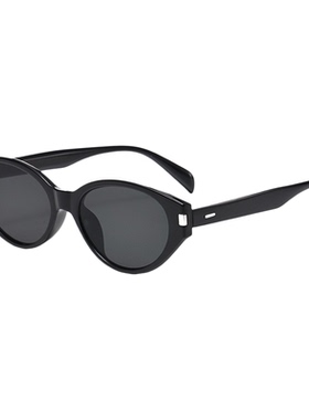 2026新款复古黑色可可镜猫眼窄框墨镜女高级感简约风显脸小太阳镜