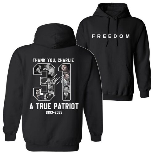 R 60600 Freedom Charlie Kirk Hoodie 卫衣 跨境亚马逊欧美