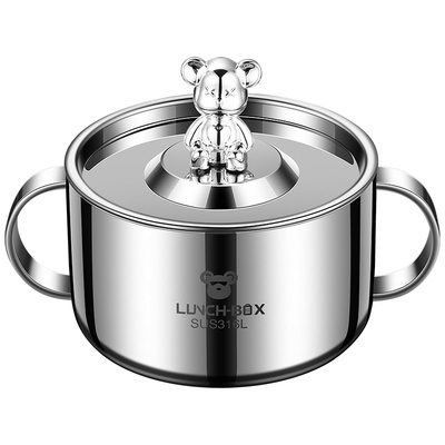 kunzhan316L不锈钢儿童辅食碗