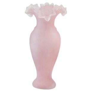 HoneyMee法式粉色玻璃水培花瓶轻奢高级感摆件客厅艺术插花装饰品