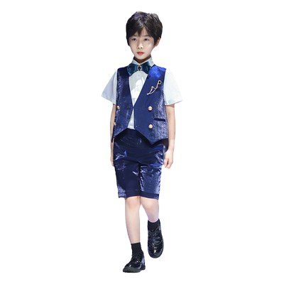 喜绒兔帅气马甲套装无袖儿童礼服