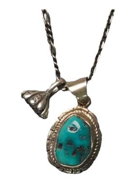 绿松石与莲花吊坠项链路塔斯曼