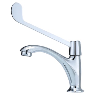 全铜长柄肘碰式实验室水龙头手肘触动式手术室医用洗手池手肘龙头