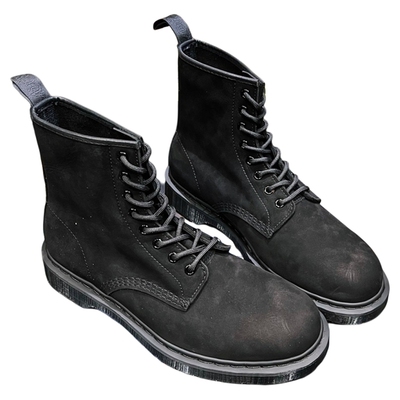 经典8孔磨砂头层牛皮马丁靴男靴