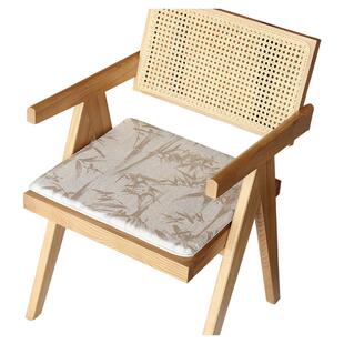 高端乳胶茶椅垫中古风实木餐椅坐垫防滑软垫子新中式加厚屁垫定制