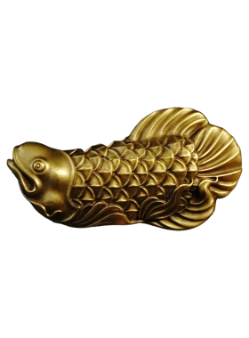 黄铜盘玩解压金龙鱼手把件