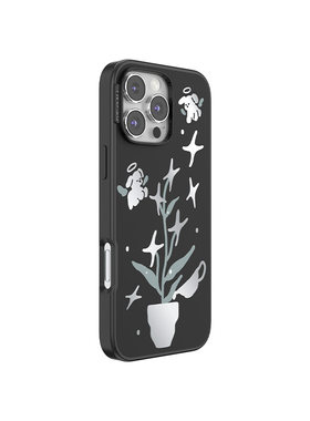 【夜晚时间·手机壳】PopSockets泡泡骚磁吸防摔手机壳苹果iPhone16/15ProMax/Pro 镜面印花 少女 童话 流星