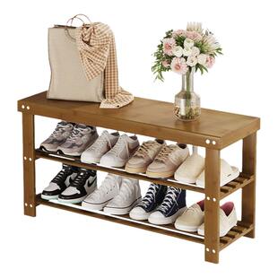 入户可坐换鞋凳长条凳家用门口简易鞋柜多层室外楼道鞋架宿舍楠竹
