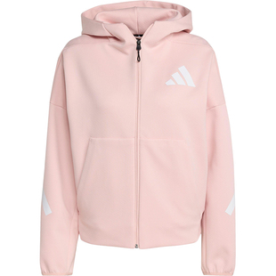 Adidas/阿迪达斯正品W Z.N.E. FZ女士宽松针织休闲连帽外套KC7905