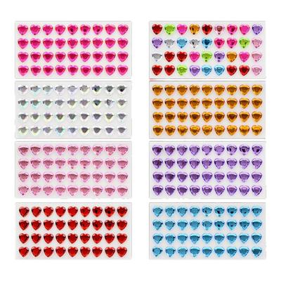 彩色爱心立体钻石装饰贴纸