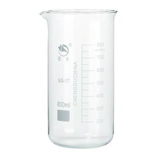 蜀牛玻璃烧杯高低型烧杯耐高温量杯带刻度化学实验室器材1000ml