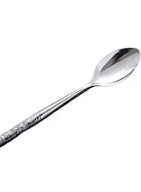 纯银色家用防滑式正品汤匙实心