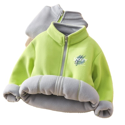 史努比男童秋冬季摇粒绒保暖外套