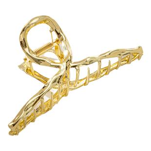 特大号金色抓夹女2025新款高端气质发夹后脑勺加深盘发鲨鱼夹头饰