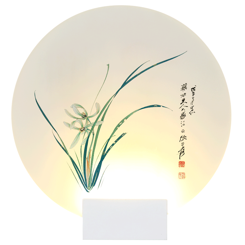臥室床頭壁燈新款客廳背景墻中式國畫LED現(xiàn)代簡約陽臺過道走廊燈