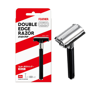feather羽毛日本剃须刀手动高档传统老式专业刮胡刀男双面刀片式