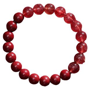 宋传承保真朱砂手串天然草莓晶手链2025年普陀山护声符转运招财女