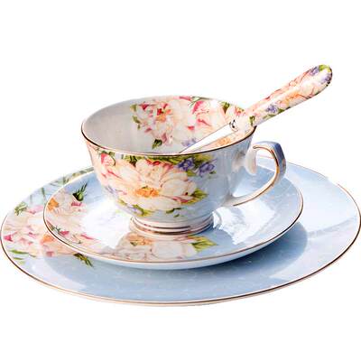 欧式简约骨瓷咖啡杯套装家用下午茶杯创意陶瓷咖啡套具