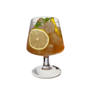 ins高脚玻璃杯网红水果茶杯餐厅果汁气泡水杯白兰地杯冷饮料杯子