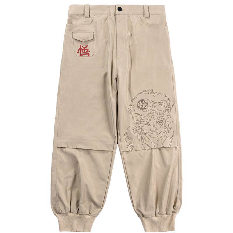 wookong悟空春秋新品白毛工装裤