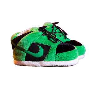 恶搞网红AJ棉拖鞋搞怪绿脚趾胖胖A锥大棉拖鞋情侣男女冬季毛拖鞋