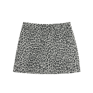 MULVAN 【现货5.5折】摩登野心家 豹纹毛呢半身裙女a字包臀短裙