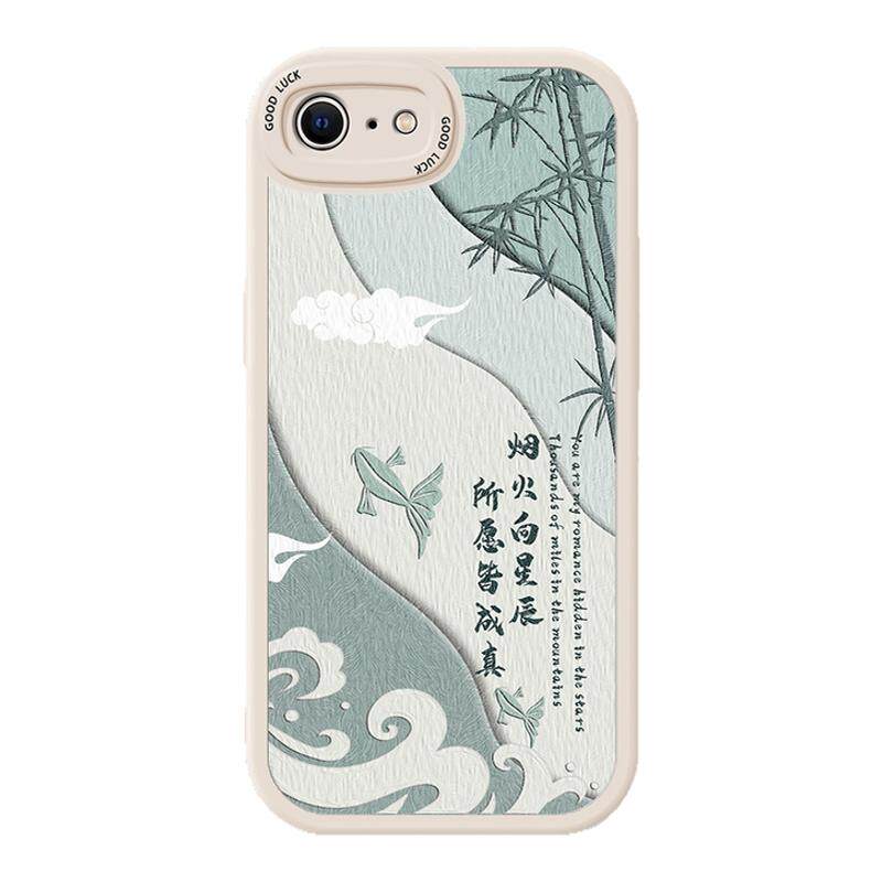适用苹果8手机壳iphone7Plus小羊皮iPhoneSE3三代硅胶i7全包i8了中国风防摔ip平果七八p保护套二代SE2女puls