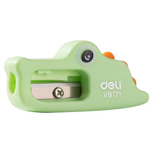 得力小鳄鱼卷笔刀小学生专用小型便携削笔刀手动转笔刀儿童铅笔刀削笔器卡通旋笔绞笔钻笔刀铅笔刨笔机幼儿园