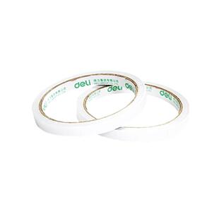 得力双面胶高粘度薄款儿童手工两面透明海绵胶带不留痕强力固定墙面超薄学生用手账文具可撕泡沫胶布车用批发