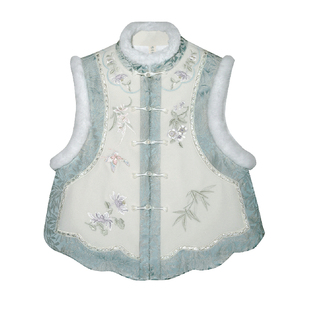 山间四时 清水溪汉初原创国风秋冬女新中式马甲显瘦百搭气质