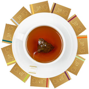 英国JING TEA三角茶包10种口味组合伯爵红茶薄荷茉莉银针香茅姜茶