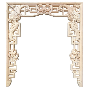 实木佛龛双龙蝙蝠雕刻佛台拱台东阳木雕雕花木质神龛家用装饰贴花