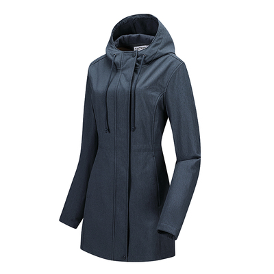 33000f北欧户外软壳衣女春秋透气抓绒衣耐磨中长款防水防风