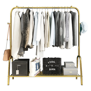 晾衣架落地卧室简易挂衣服的架子晒衣架家用阳台室内晾衣杆挂衣架