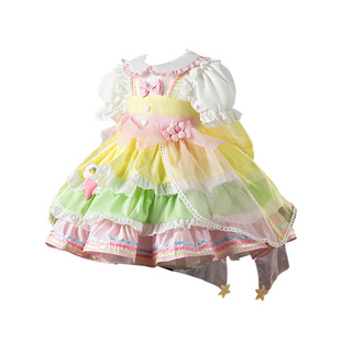 D.Bkyer女童洛丽塔公主裙夏装女孩多巴胺lolita洋装生日绝美裙子