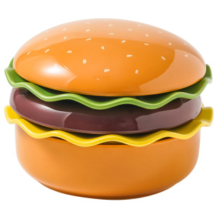 汉堡陶瓷餐具盘碗套装礼盒送人漂亮的盘子意面盘高颜值沙拉碗饭碗