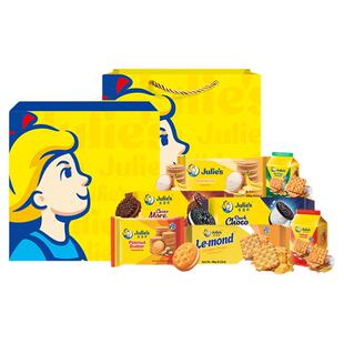 马来西亚进口芝士夹心饼干巧克力味多口味零食团购年货礼盒大礼包