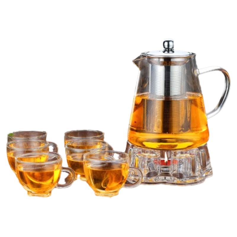 耐热玻璃家用过滤不锈钢内胆茶壶