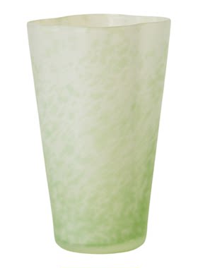 里作小清新粉彩琉璃主人杯月笼砂浅绿玻璃海棠茶杯高级茶具品茗杯
