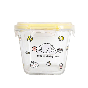 玻璃保鲜盒微波炉加热食品级带盖碗咸菜密封罐冰箱专用迷你小饭盒