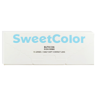 SweetColor日抛10片30片透明隐形水润小蓝片55%含水次抛近视眼镜
