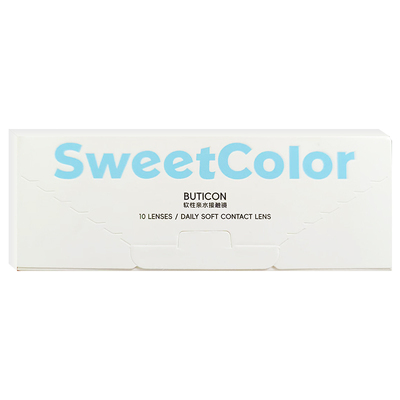 SweetColor日抛10片30片透明隐形水润小蓝片55%含水次抛近视眼镜
