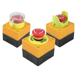 急停开关按钮盒带防水保护罩电梯升降电源报警紧急启动NO停止STOP