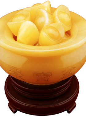 元宝招财玉石家居客厅工艺礼品