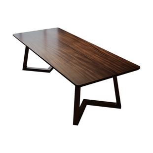 去客厅化茶桌书桌一体两用高端黑胡桃木茶桌现代轻奢高级感工作台