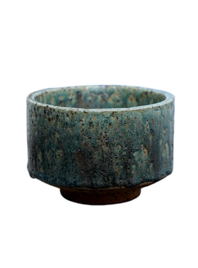 日式柴烧粗陶透气多肉花盆12cm