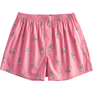 情侣阿罗裤女纯棉居家阿修罗内裤男卡通无性别孖烟通夏宽松透气