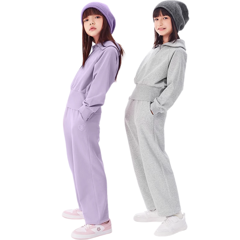 巴拉巴拉女童运动套装中大童宝宝两件套春秋新款童装儿童衣服卫衣