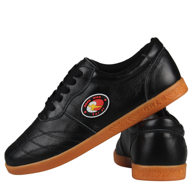 红棉真皮夏季牛筋底太极鞋